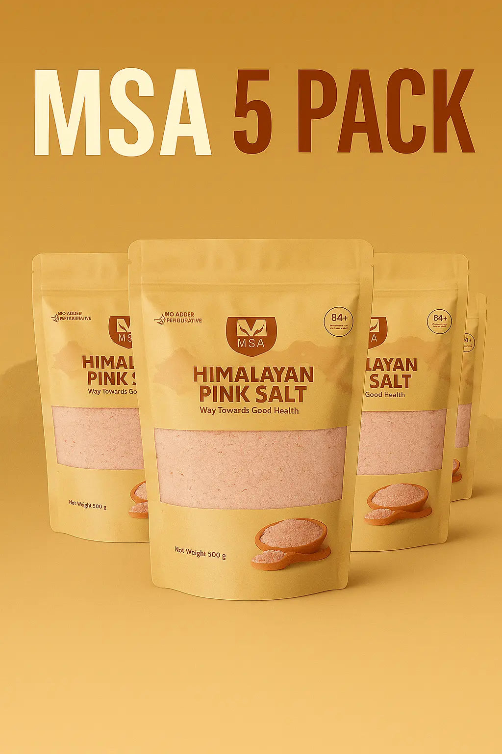 Pack of 5 – MSA Himalayan Pink Salt with Unlock Natural Wellness - msaestore.com