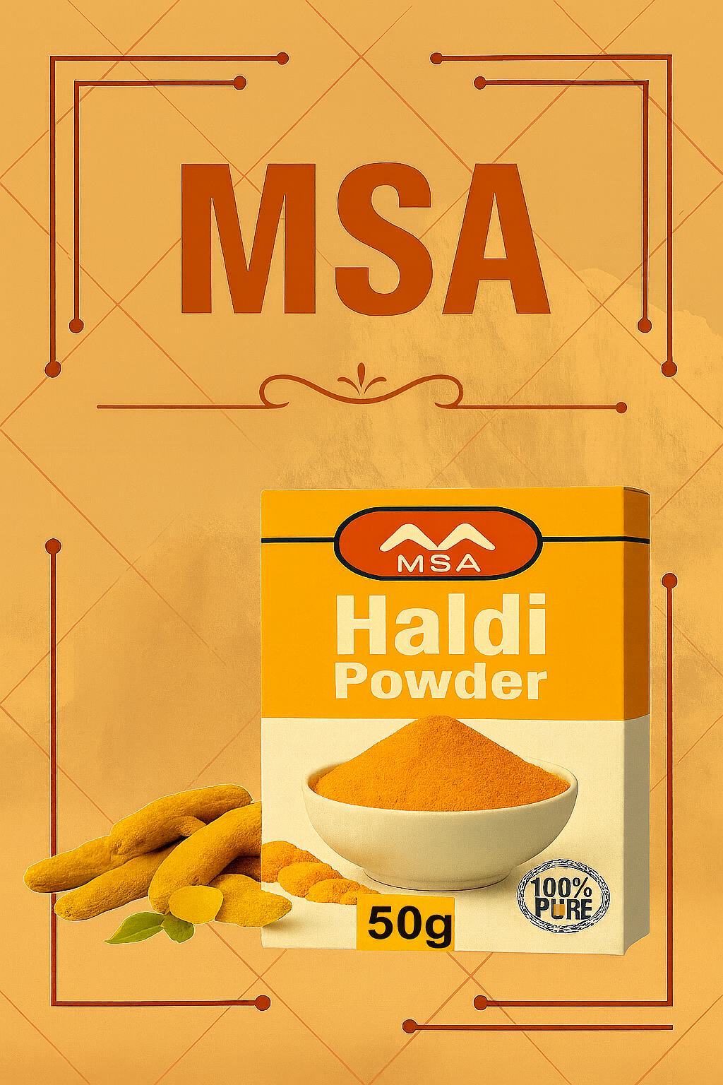 MSA Turmeric (Haldi) Powder – Pack of 10 (500g)