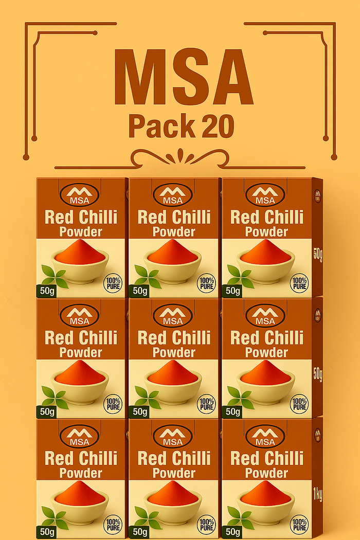 MSA Red Chilli Powder – Pack of 20 (1kg)