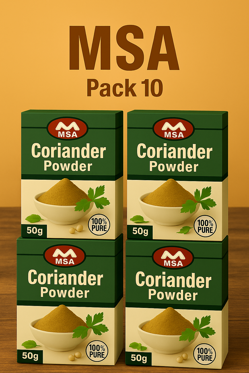 MSA Coriander (Dhania) Powder – Pack of 10 (500g)
