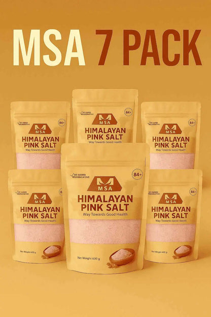 MSA Himalayan Pink Salt (7-Pack) – Daily Health, Natural Balance & Family Pack - msaestore.com