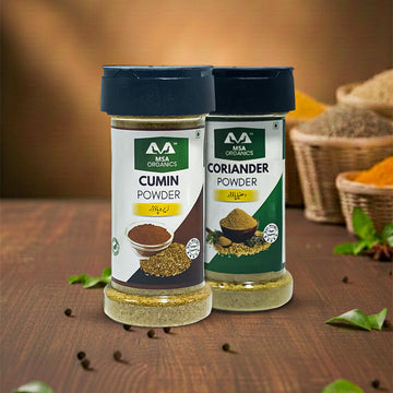 Pack of 2 Cumin 100g Bottle + Coriander 75g Bottle