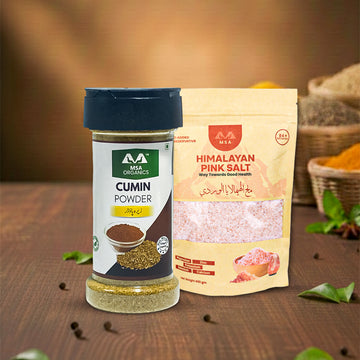 Pack of 2 Pink Salt 400g + Cumin 100g Bottle