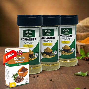 Pack of 3 Coriander 75g Bottle + Free Box 50g