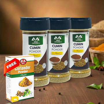 Pack of 3 Cumin 100g Bottle + Free Box