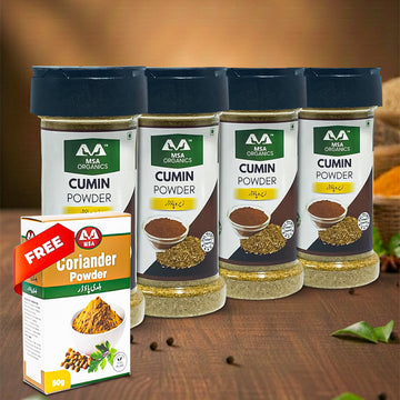 Pack of 4 Cumin 100g Bottle + Free Box