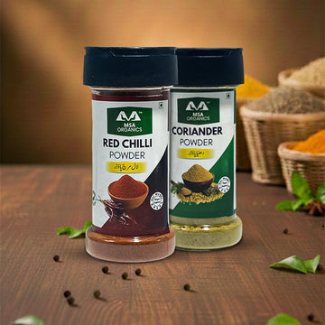 Pack of 2 Red Chilli 85g Bottle + Coriander 75g Bottle
